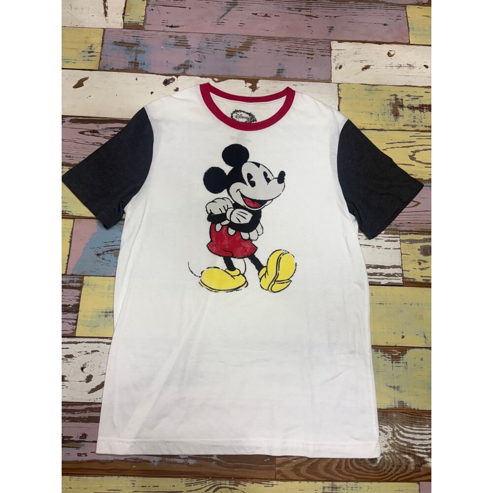 Disney Shirt Unisex Large Color Block Short Sleeve Classic Mickey Mouse